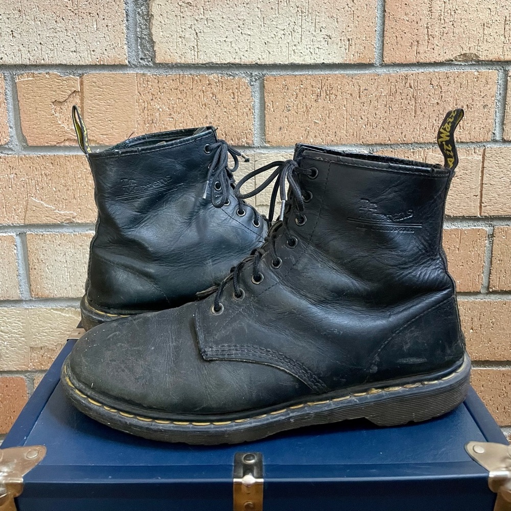 Men’s Size 12 Dr. Marten Black Leather Boots